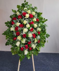 CORONA FUNEBRE rosas cod 138